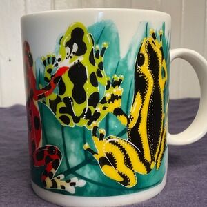 Chaleur Wildlife Bolhuis‎ 4 inch Coffee Mug Poison Dart Rainforest Frogs Bright